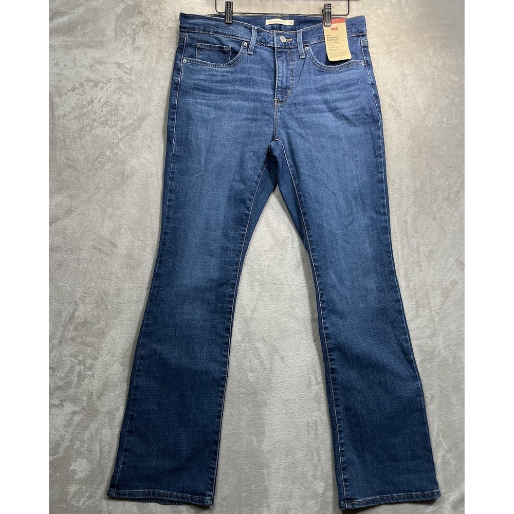 Levis 315 Shaping Bootcut Jeans Mid Rise Blue Stretch Women's 31x32 NEW
